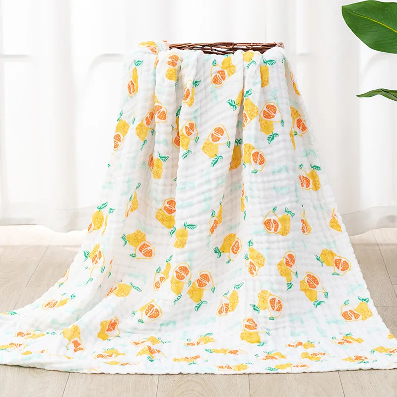 6 Layers Baby Blankets Organic Muslin Swaddle Blanket