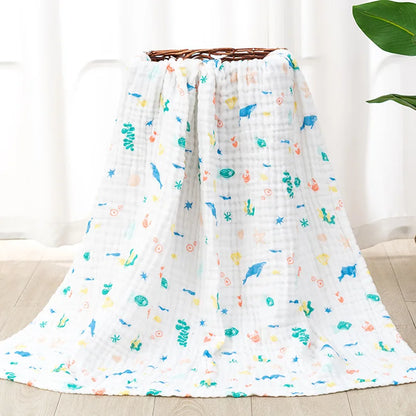 6 Layers Baby Blankets Organic Muslin Swaddle Blanket