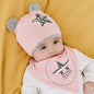 Autumn Winter Children's Hat Bib 2 Sets Boys and Girls