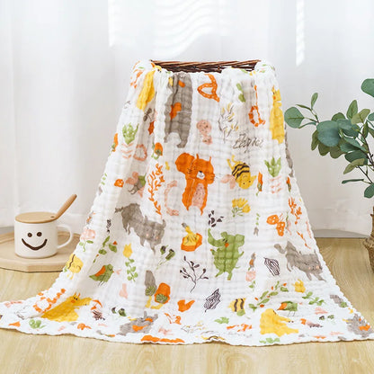 6 Layers Baby Blankets Organic Muslin Swaddle Blanket