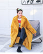 2022 New Female Winter Plush Thick Warm Loose Women Faux Rabbit Fur Coat Loose Lapel Fur Coat