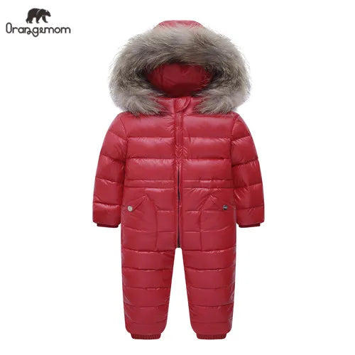 Cheap Degree Russian Winter Children's Clothing Down Jacket Boys Outerwear Coats , Thicken Waterproof Snowsuits Girls Clothing