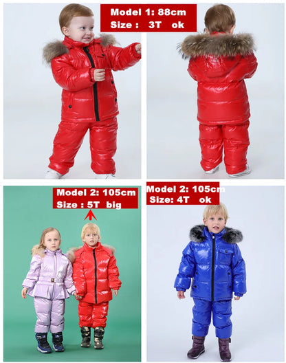 Orangemom Russia Winter Children's Clothing Sets Girls Clothes New Year's Eve Boys Parka Kids Jackets Coat Down Snowsuit 2-6Year