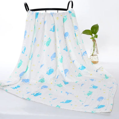 6 Layers Baby Blankets Organic Muslin Swaddle Blanket