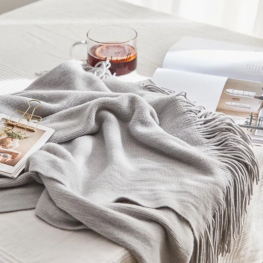 Nordic Knitted Blanket for Bed Super Soft