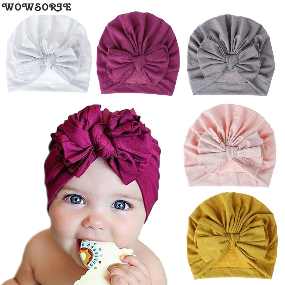 Baby Caps Turban Toddler Spring Bow Ha