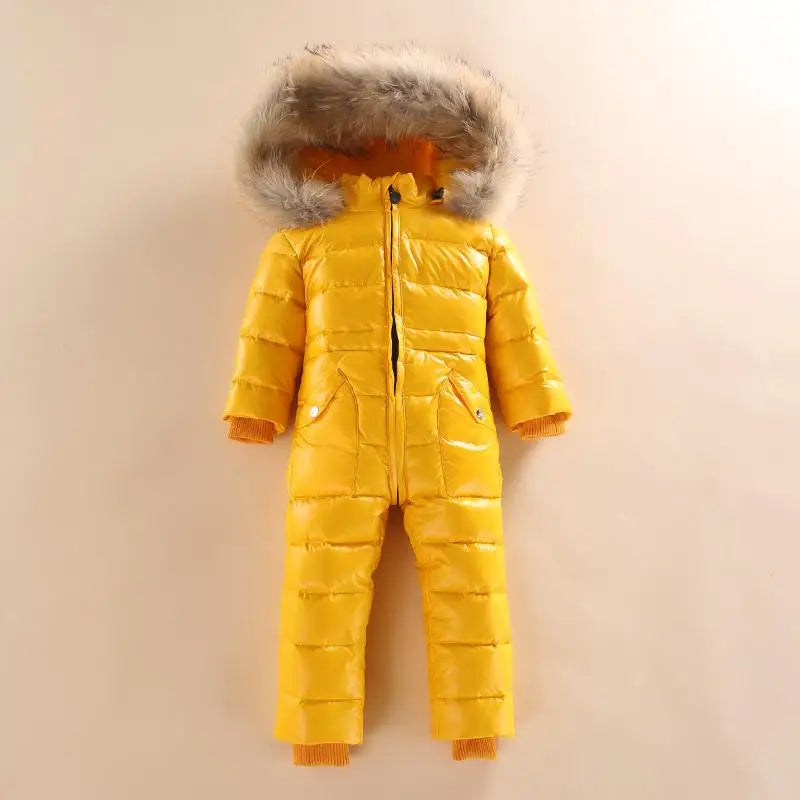 -30 Russian Winter Snowsuit 2023 Boy Baby Jacket 80% Duck Down Outdoor Infant Clothes Girls Climbing for Boys Kids Jumpsuit 2~5y