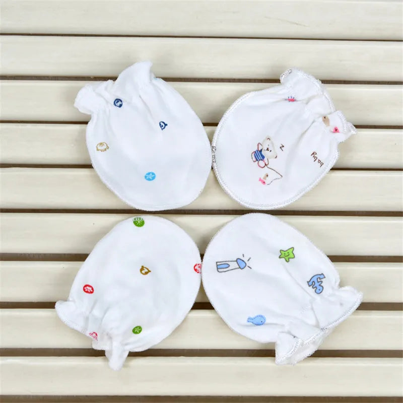 3Pairs/Lot  Newborn Baby Anti Scratch Mittens Gloves Baby Kids Care Accessories Gloves Mittens Cotton for 0 to 24 Month Gloves