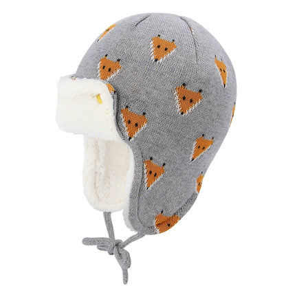 Winter Warm Cartoon Animal Baby Hats Infant Toddlers Boys