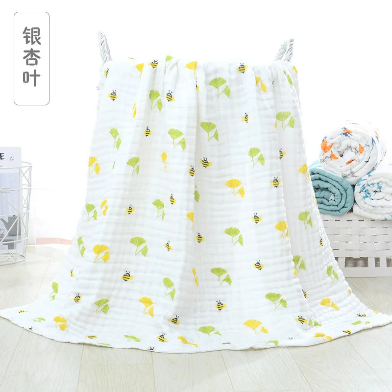 6 Layers Baby Blankets Organic Muslin Swaddle Blanket