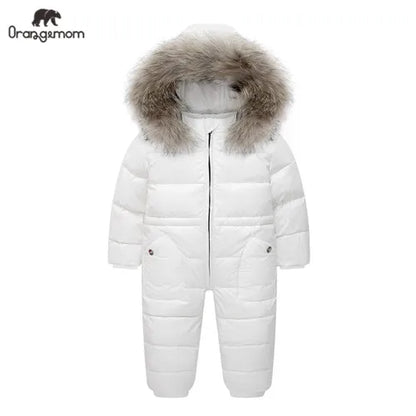 Cheap Degree Russian Winter Children's Clothing Down Jacket Boys Outerwear Coats , Thicken Waterproof Snowsuits Girls Clothing