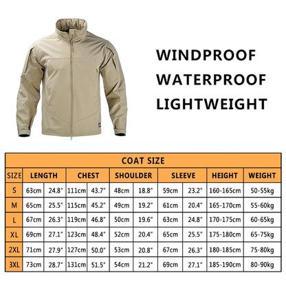 HAN WILD Outdoor Lightweight Jacket New Combat Jacket Tactical Jackets for Men Waterproof Breathable Bomber Jackets Casual