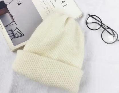 Autumn Winter Rabbit Hair Winter Skullies Hat Fashion Warm Beanies