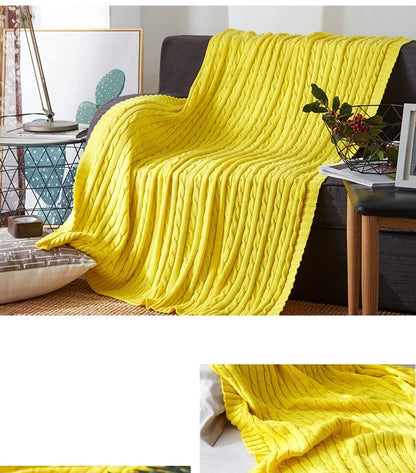 Nordic Knitting Blanket Thread Blanket