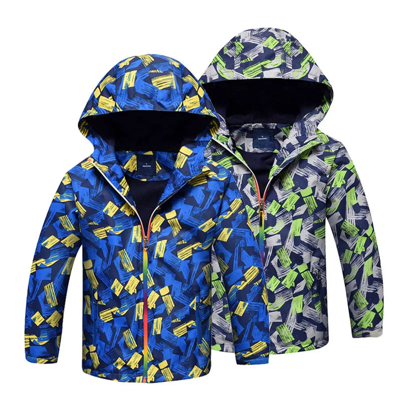 Spring Autumn Boys Jacket Waterproof Windproof Children Outerwear Warm Polar Fleece Coat Hoodie Baby Kids Clothes FD79158426