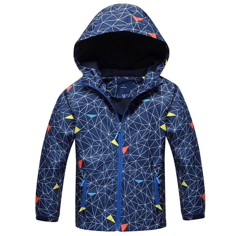 Spring Autumn Boys Jacket Waterproof Windproof Children Outerwear Warm Polar Fleece Coat Hoodie Baby Kids Clothes FD79158426