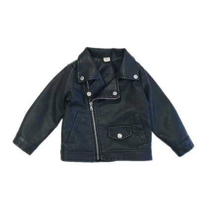 Brand New Baby Girl Boy Spring Autumn Winter PU Coat Jacket Kids Fashion Leather Jackets Children Coats Overwear Clothes 1-10age