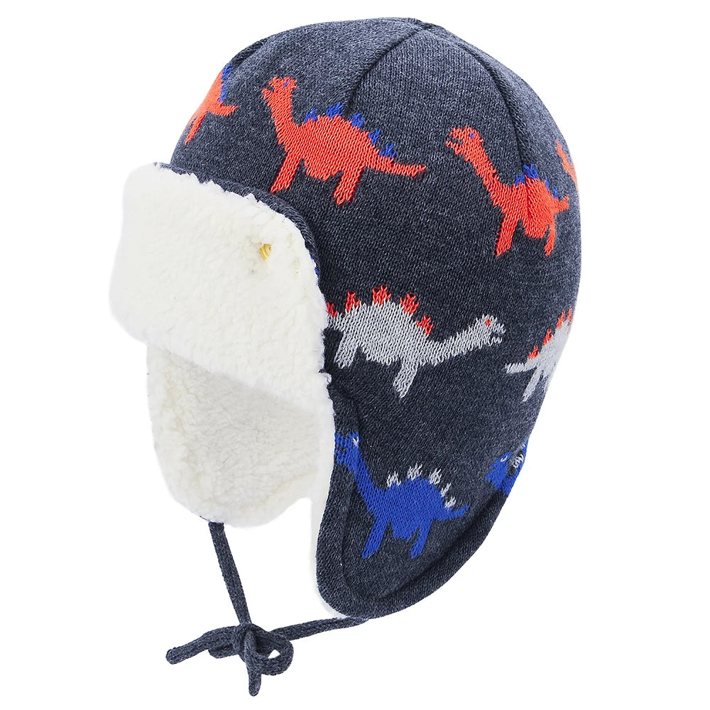 Winter Warm Cartoon Animal Baby Hats Infant Toddlers Boys