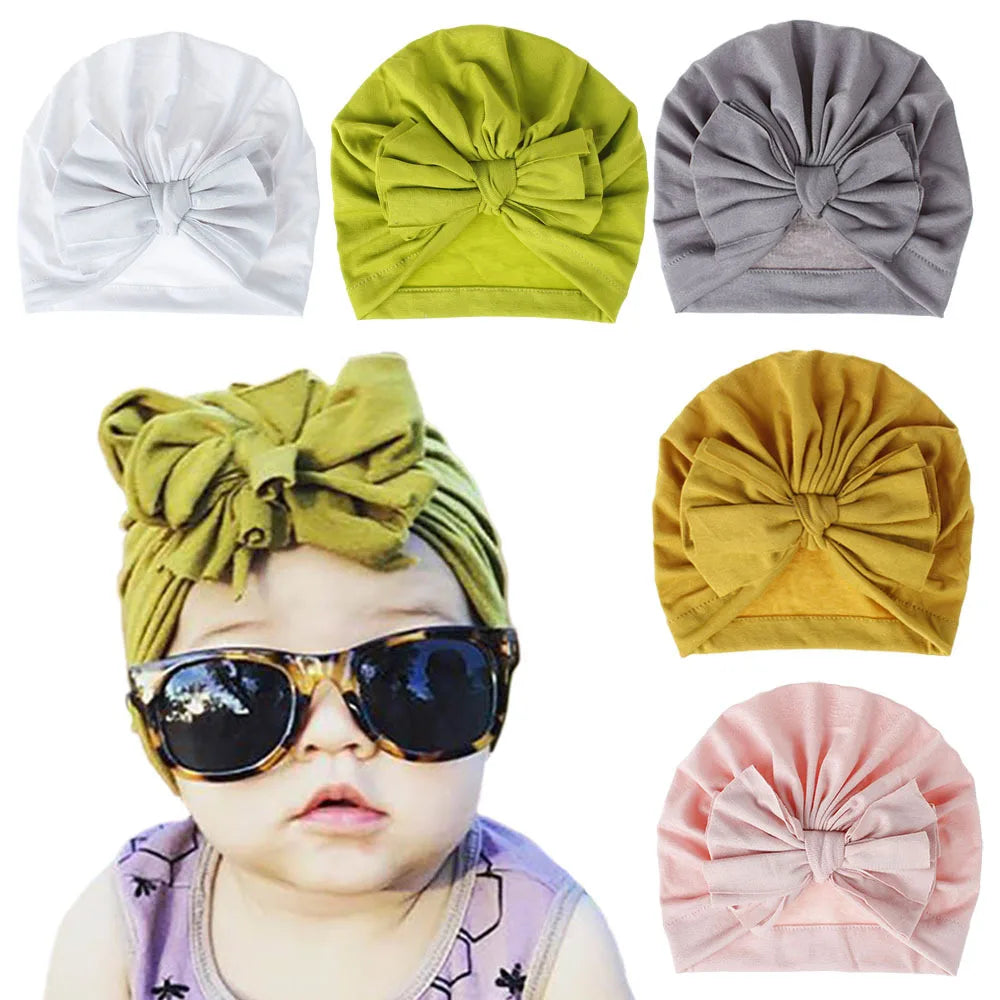 Baby Caps Turban Toddler Spring Bow Ha