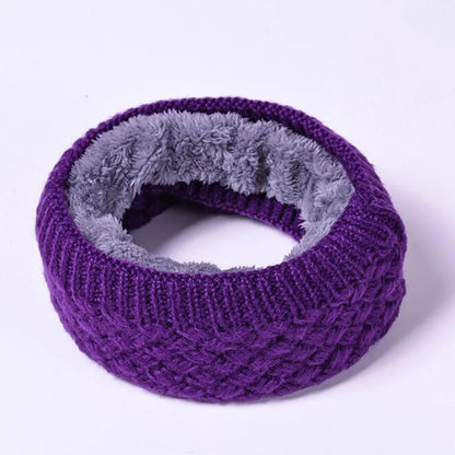 Women Solid Scarves Knitting Yarn Collar