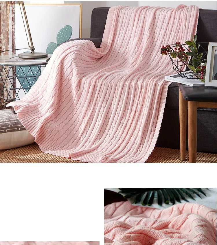 Nordic Knitting Blanket Thread Blanket