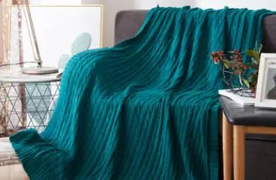 Nordic Knitting Blanket Thread Blanket