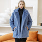 2022 Autumn Winter New Women Faux Fur Coat Elegant Fluffy Thick Warm Artificial Fur Coats