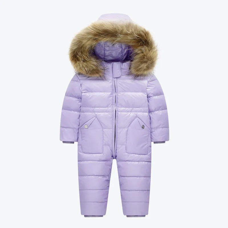 -30 Russian Winter Snowsuit 2023 Boy Baby Jacket 80% Duck Down Outdoor Infant Clothes Girls Climbing for Boys Kids Jumpsuit 2~5y