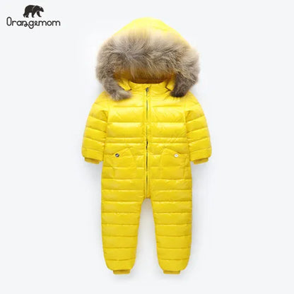 Cheap Degree Russian Winter Children's Clothing Down Jacket Boys Outerwear Coats , Thicken Waterproof Snowsuits Girls Clothing