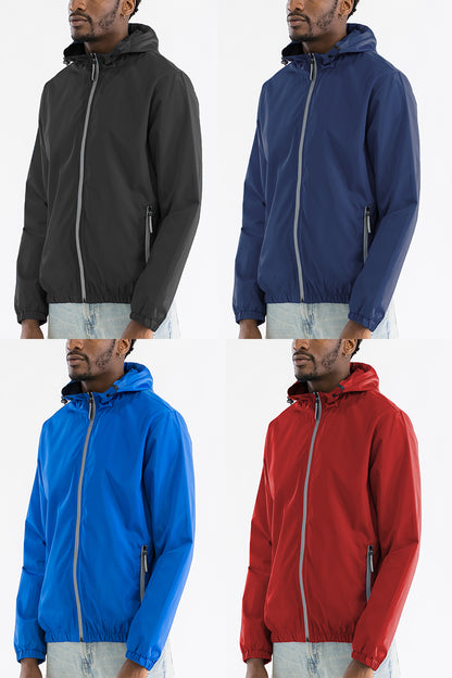 Waterproof Reflective Zipper Windbreaker