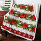 Christmas Holly Berries Red Plaid Cashmere Blanket Winter