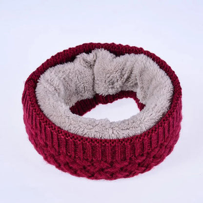 Women Solid Scarves Knitting Yarn Collar