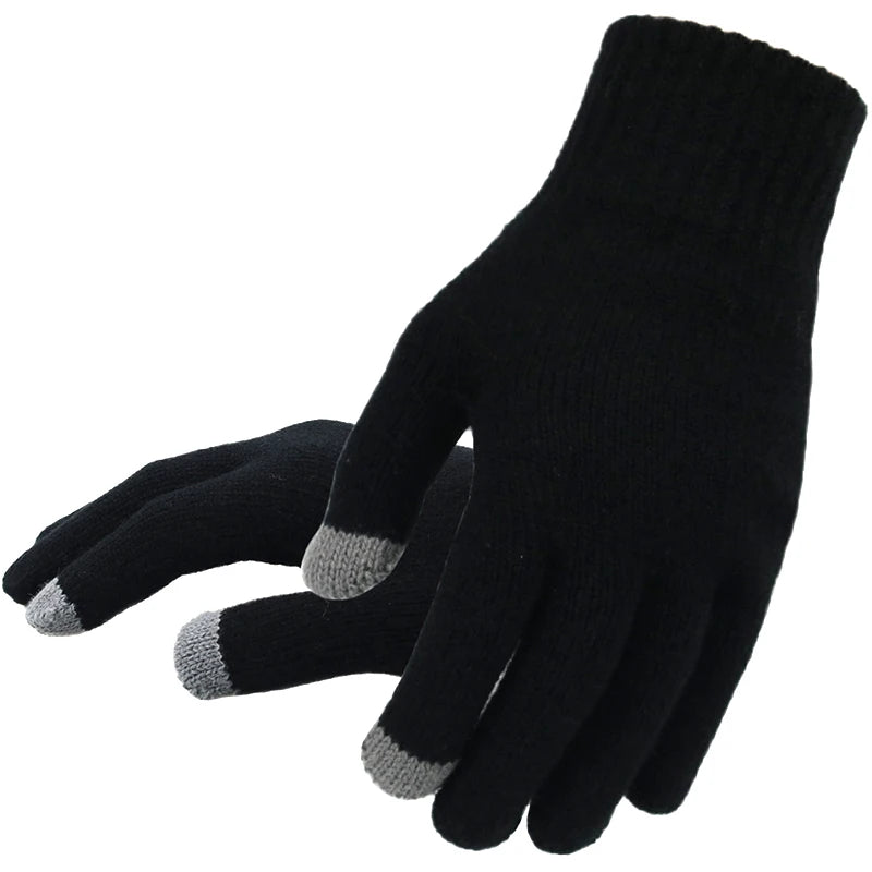 Men's Knitted Gloves Winter Autumn Male Touch Screen