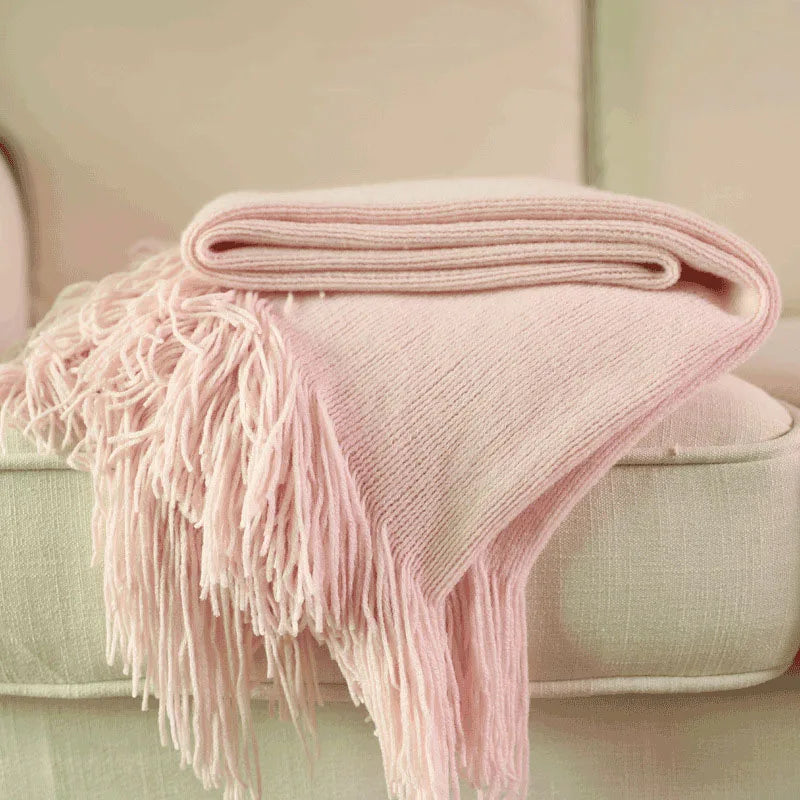 Nordic Knitted Blanket for Bed Super Soft