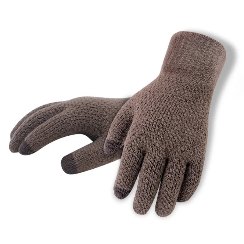 Men's Knitted Gloves Winter Autumn Male Touch Screen