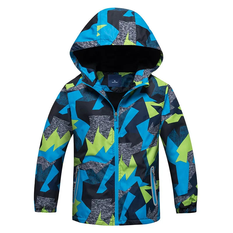 Spring Autumn Boys Jacket Waterproof Windproof Children Outerwear Warm Polar Fleece Coat Hoodie Baby Kids Clothes FD79158426