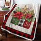 Christmas Holly Berries Red Plaid Cashmere Blanket Winter