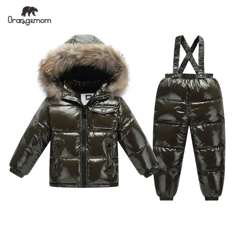 Orangemom Russia Winter Children's Clothing Sets Girls Clothes New Year's Eve Boys Parka Kids Jackets Coat Down Snowsuit 2-6Year