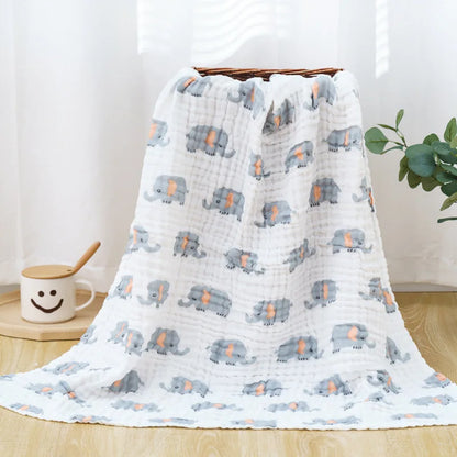 6 Layers Baby Blankets Organic Muslin Swaddle Blanket