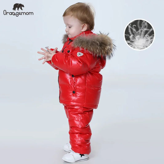 Orangemom Russia Winter Children's Clothing Sets Girls Clothes New Year's Eve Boys Parka Kids Jackets Coat Down Snowsuit 2-6Year