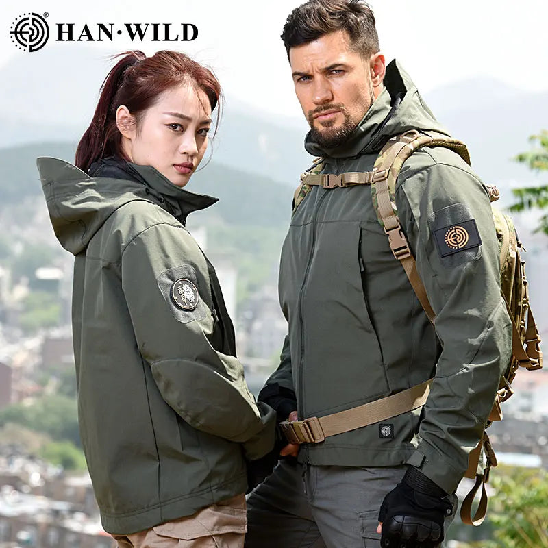 HAN WILD Outdoor Lightweight Jacket New Combat Jacket Tactical Jackets for Men Waterproof Breathable Bomber Jackets Casual