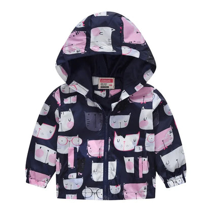 Spring Windbreaker for Girls Boy Dinosaur Childrens' Jacket 2 to 8 Years Baby Toddler Kids Coat Teen Child Bomber Hooded Clothes