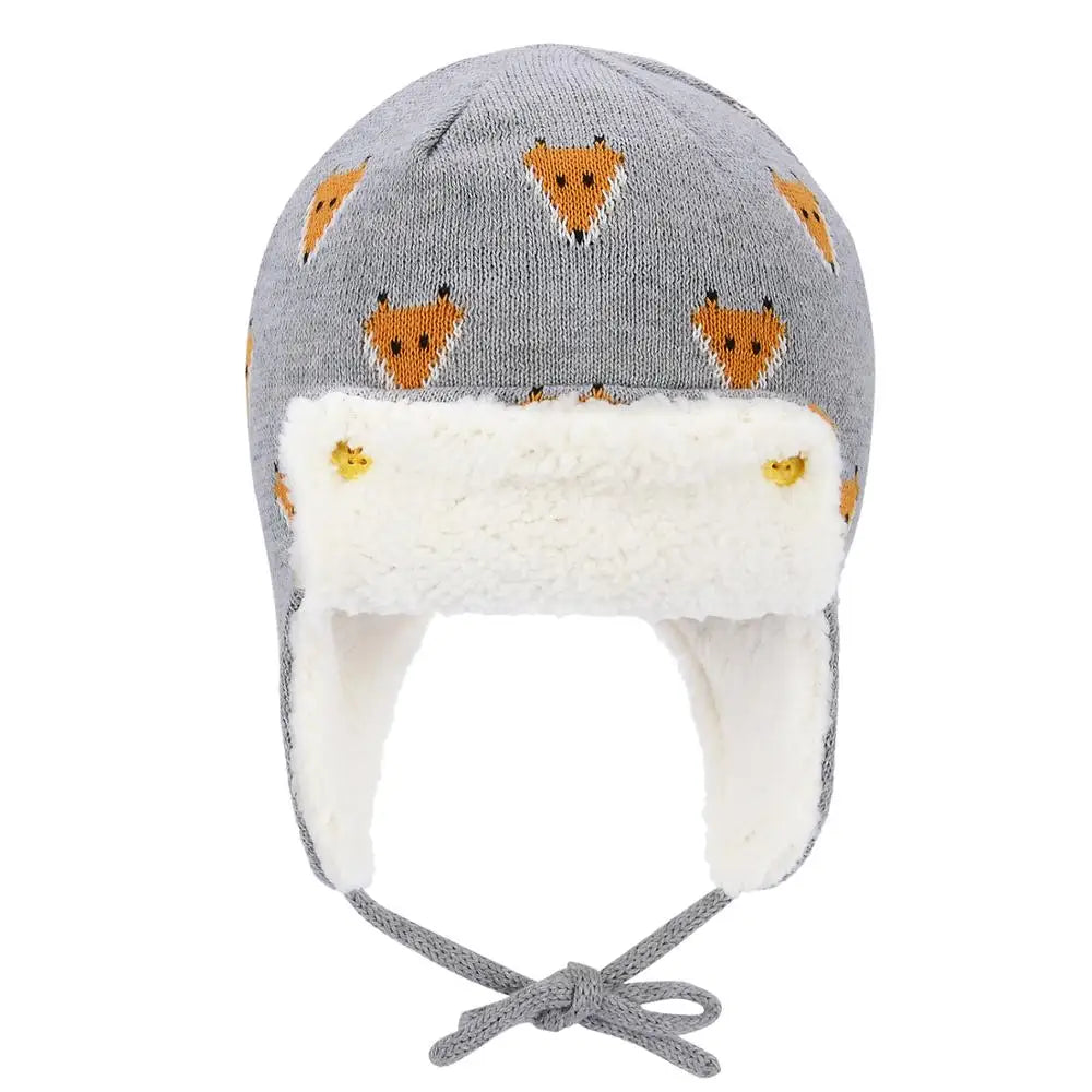 Winter Warm Cartoon Animal Baby Hats Infant Toddlers Boys