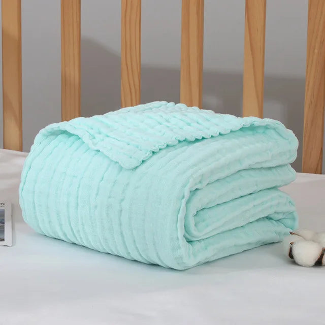 6 Layers Baby Blankets Organic Muslin Swaddle Blanket