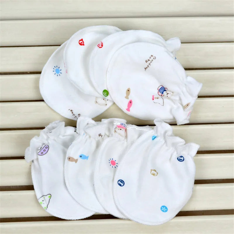 3Pairs/Lot  Newborn Baby Anti Scratch Mittens Gloves Baby Kids Care Accessories Gloves Mittens Cotton for 0 to 24 Month Gloves