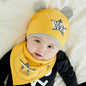 Autumn Winter Children's Hat Bib 2 Sets Boys and Girls