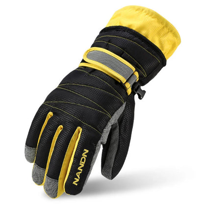 NANDN Winter Warm Mountain Snowboard Ski Gloves Men Women Cold Snow Skiing Mittens Waterproof Snowmobile Handschoemen Air+ 5002