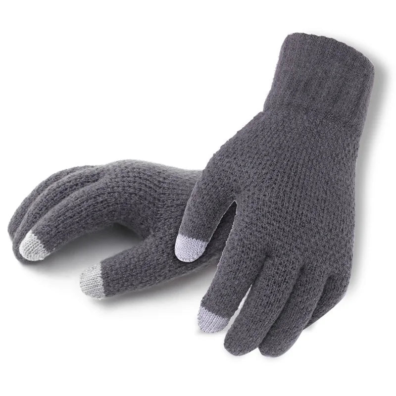 Men's Knitted Gloves Winter Autumn Male Touch Screen