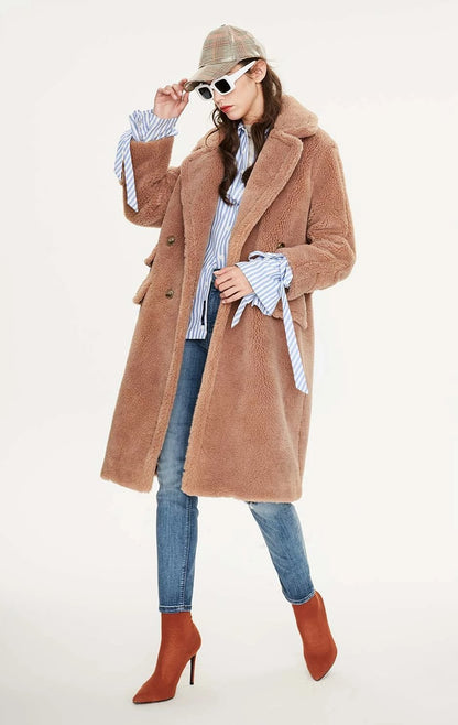 New Arrival Winter Teddy Bear Long Warm Coat