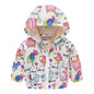 Spring Windbreaker for Girls Boy Dinosaur Childrens' Jacket 2 to 8 Years Baby Toddler Kids Coat Teen Child Bomber Hooded Clothes